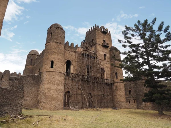 Císařský palác Fasil Ghebbi, zvaný "Camelot z Afriky", byl uveden na seznamu světového dědictví UNESCO v roce 1979, Etiopie — Stock fotografie