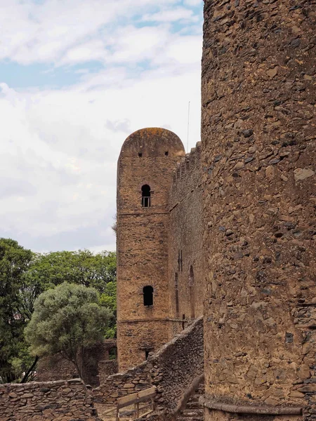 A császári palota Complex Fasil Ghebbi, úgynevezett "Camelot Afrika" volt felsorolva az UNESCO Világörökség listája a 1979, Etiópia — Stock Fotó