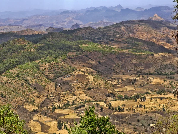 La beauté d'un paysage montagneux dans le nord de l'Ethiopie — Photo