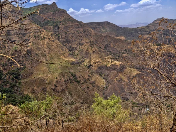 La beauté d'un paysage montagneux dans le nord de l'Ethiopie — Photo