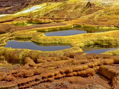 Çeşitli fumaroles Danakilian depresyon, buhar ortaya çıkar ve su dışarı akar. Etiyopya