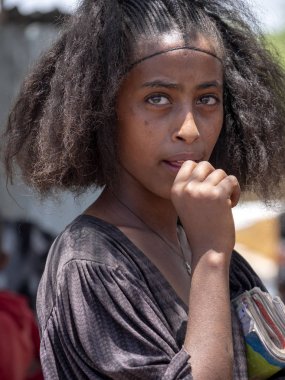 Mekele, Etiyopya, 30 Nisan. 2019, pazarda kadınlar, 30 Nisan. 2019, Mekele, Etiyopya