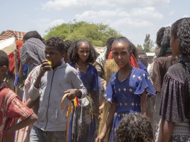 Mekele, Etiyopya, 30 Nisan. 2019, pazarda kadınlar, 30 Nisan. 2019, Mekele, Etiyopya