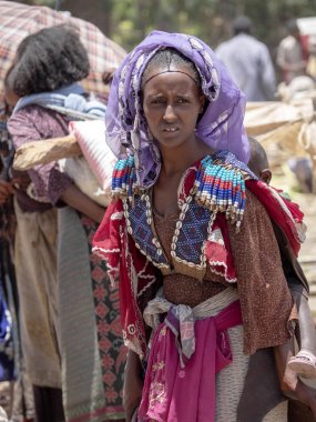 Mekele, Etiyopya, 30 Nisan. 2019, pazarda kadınlar, 30 Nisan. 2019, Mekele, Etiyopya
