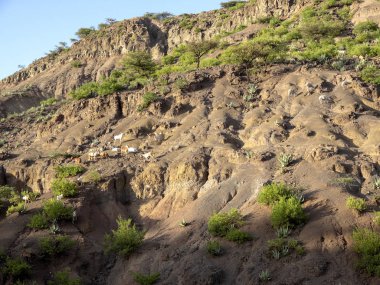 Kuzey Etiyopya'da dağlık arazi