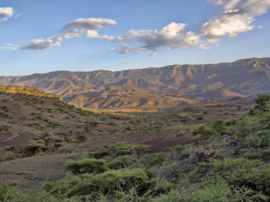 Kuzey Etiyopya'da dağlık arazi