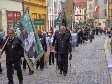Jihlava Çek Cumhuriyeti 22 Haziran. 2019, madencilik Parade, Haziran 22th. 20 th, Jihlava, Çek Cumhuriyeti
