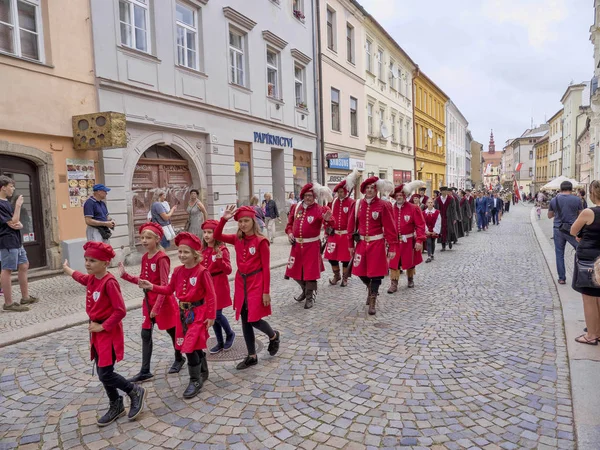 Jihlava Tsjechische Republiek 22 juni. 2019, de mijnbouw Parade, 22 juni. 20 th, Jihlava, Tsjechië — Stockfoto