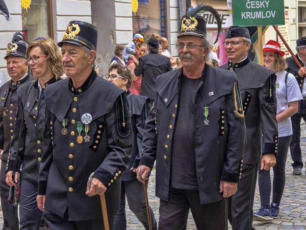 Jihlava Tsjechische Republiek 22 juni. 2019, de mijnbouw Parade, 22 juni. 20 th, Jihlava, Tsjechië — Stockfoto