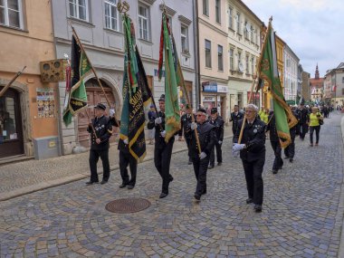 Jihlava Çek Cumhuriyeti 22 Haziran. 2019, madencilik Parade, Haziran 22th. 20 th, Jihlava, Çek Cumhuriyeti