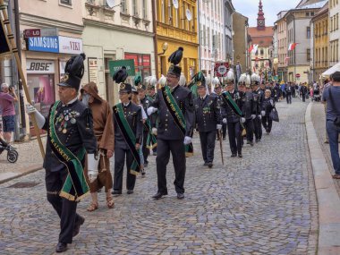 Jihlava Çek Cumhuriyeti 22 Haziran. 2019, madencilik Parade, Haziran 22th. 20 th, Jihlava, Çek Cumhuriyeti