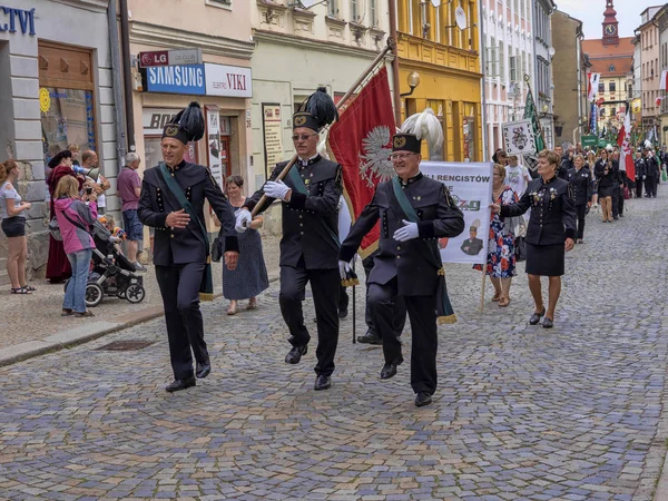 Jihlava Tsjechische Republiek 22 juni. 2019, de mijnbouw Parade, 22 juni. 20 th, Jihlava, Tsjechië — Stockfoto