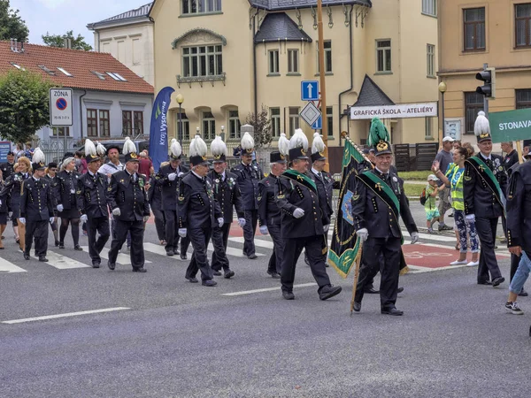 Jihlava Tsjechische Republiek 22 juni. 2019, de mijnbouw Parade, 22 juni. 20 th, Jihlava, Tsjechië — Stockfoto