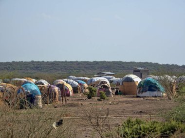 Somalililerin sonsuz gecekondu mahalleleri, mutlak yoksulluk ve umutsuzluk içinde yaşıyorlar. Afar Province, Etiyopya.