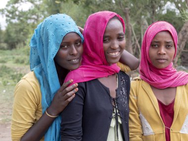 Arba Minch, Etiyopya yakınlarında, 7 Mayıs. 2019, Müslüman kızlar, 7 Mayıs. 2019, Arba Minch yakınlarında, Etiyopya