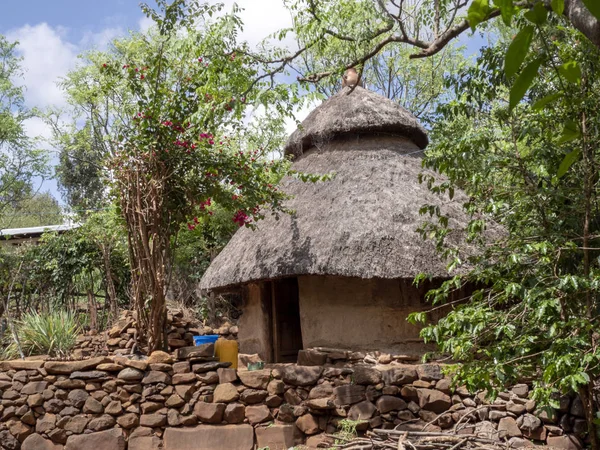 Traditionelles Dorf Konso, UNESCO-Weltkulturerbe, Äthiopien — Stockfoto