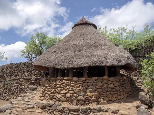 Tradiční vesnice Konso, seznam světového kulturního dědictví UNESCO, Etiopie — Stock fotografie