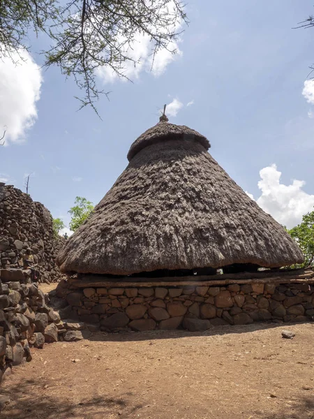 Tradiční vesnice Konso, seznam světového kulturního dědictví UNESCO, Etiopie — Stock fotografie