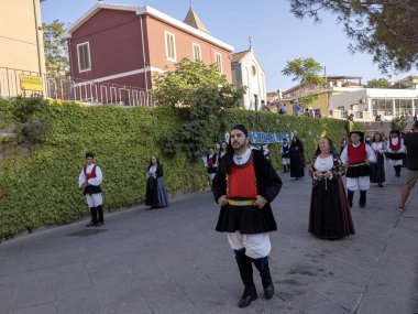Arbatax, Sardunya, İtalya 21 Temmuz 2018 Geleneksel Maria Sielia del Mare kutlamak için, Temmuz 21, 2012, Arbatax, Sardunya, İtalya