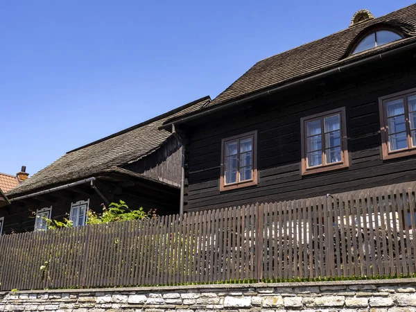 Oorspronkelijke Vakwerkhuizen Zijn Een Belangrijke Toeristische Attractie Stramberk Tsjechië — Stockfoto