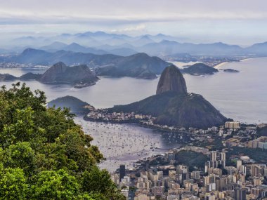 Brezilya. Rio de Janeiro, Corcovado 'dan şehre manzara