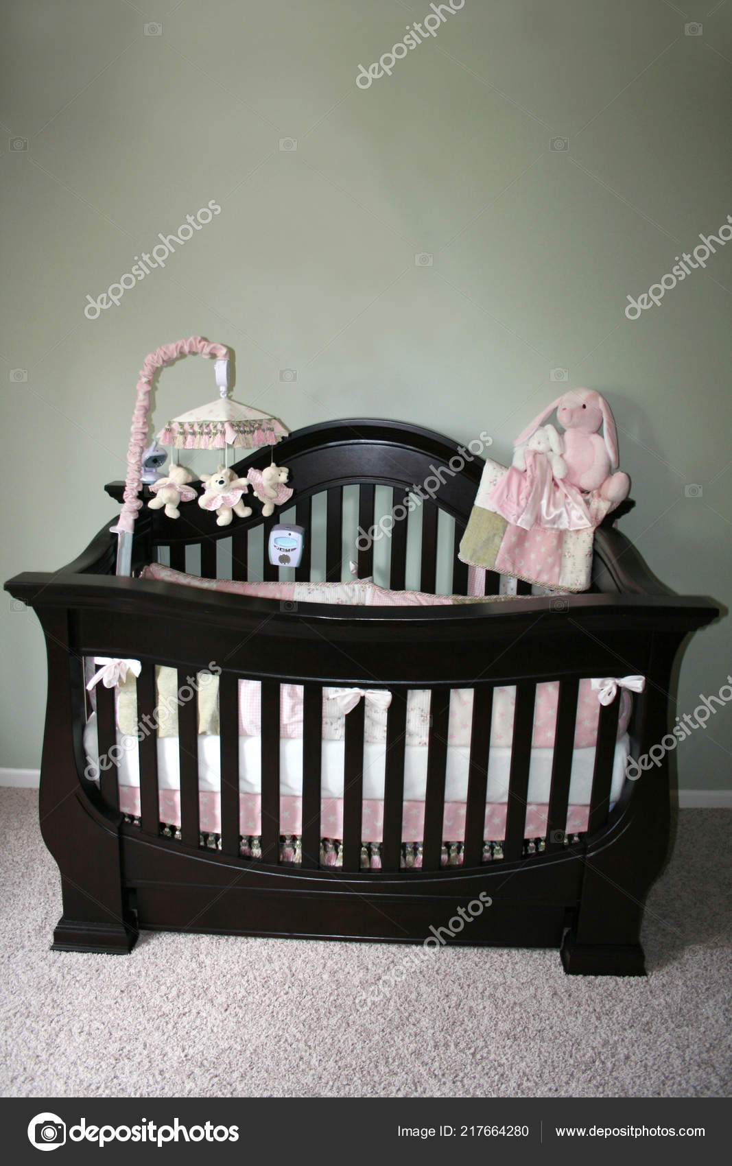 dark wood crib