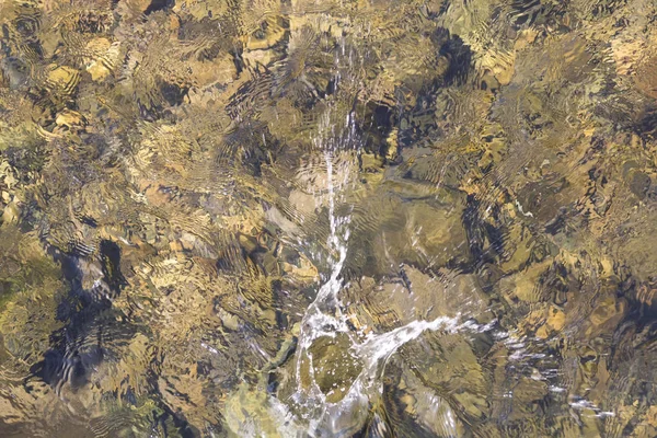 Ροή Του Ποταμού Κίνηση Του Νερού Μέσα Στο Βουνό Κατώτατο — Φωτογραφία Αρχείου