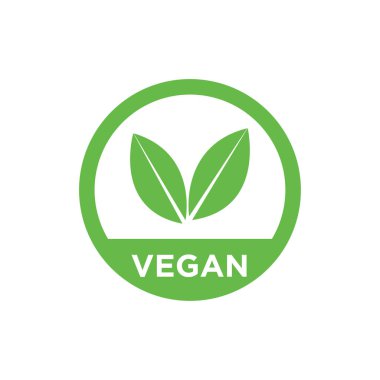 Vegan simgesi. Vektör çizim.