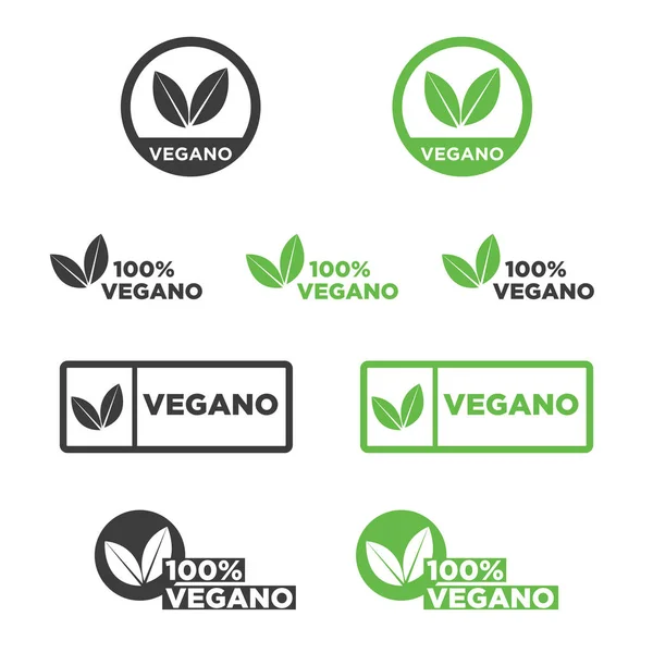 Icono Vegano Español Ilustración Vectorial — Vector de stock