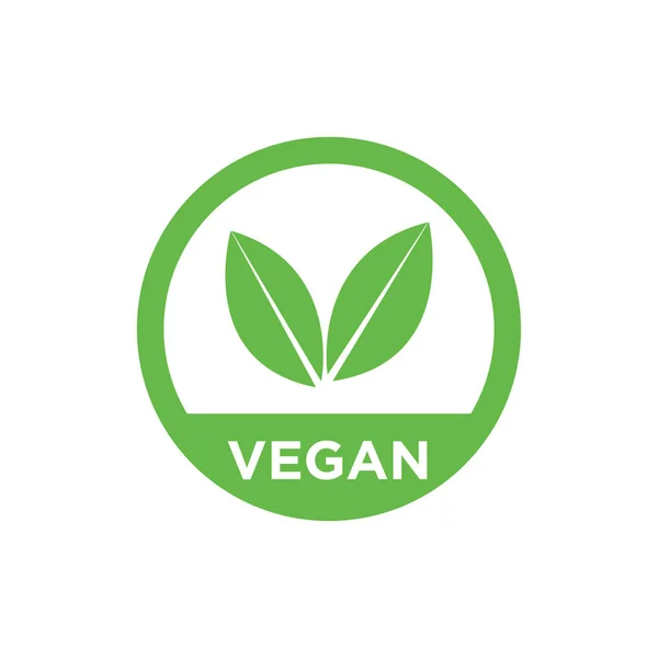 Icono Vegano Ilustración Vectorial — Vector de stock