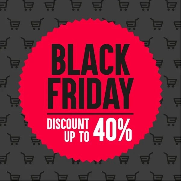 Black Friday Banner Promocional Descuento Hasta Fondo Gris Con Textura — Vector de stock