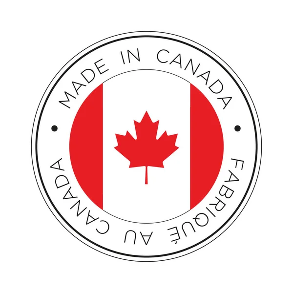 Made Canada Flag Icon — Stock Vector