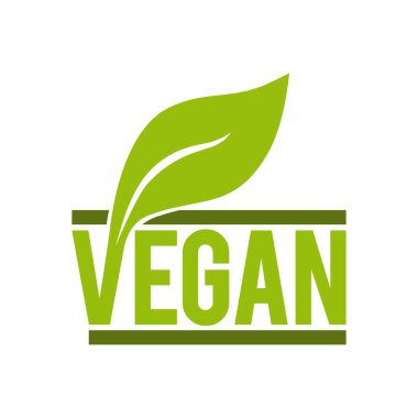 Vegan simgesi. Vektör çizim.