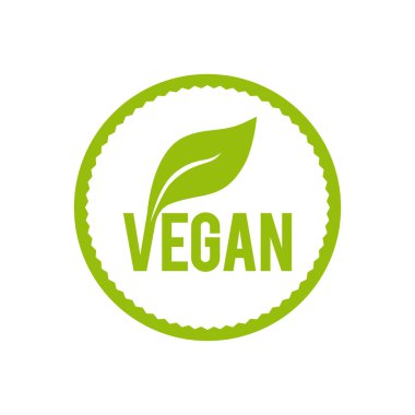 Vegan simgesi. Vektör çizim.