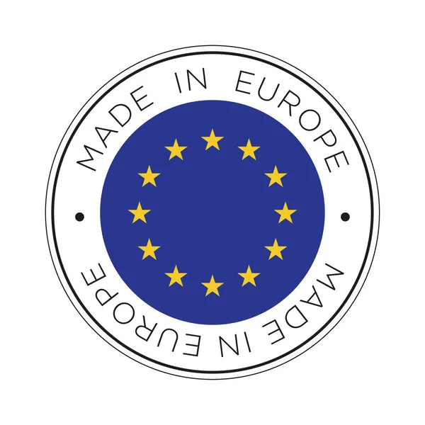 Made Europe Ícone Bandeira — Vetor de Stock