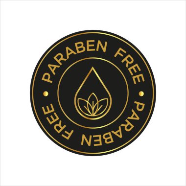 Paraben ücretsiz simge. İzole vektör çizim.