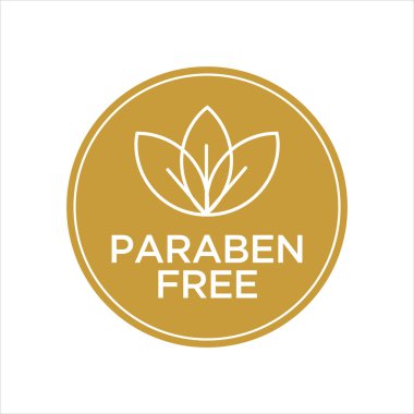Paraben ücretsiz simge. İzole vektör çizim.