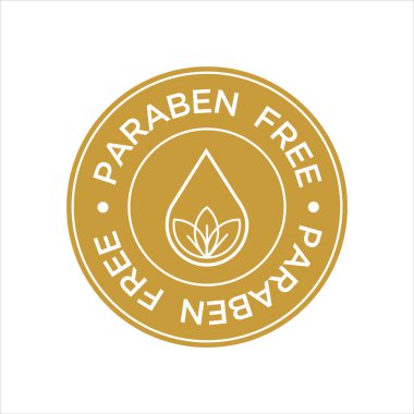 Paraben ücretsiz simge. İzole vektör çizim.