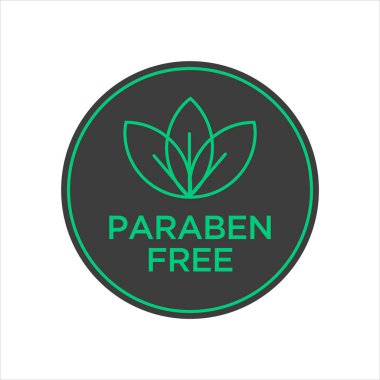 Paraben ücretsiz simge. İzole vektör çizim.