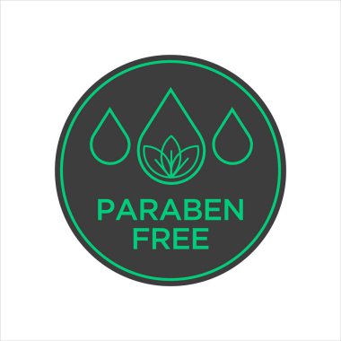 Paraben ücretsiz simge. İzole vektör çizim.