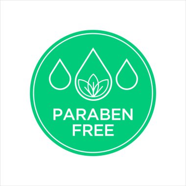 Paraben ücretsiz simge. İzole vektör çizim.