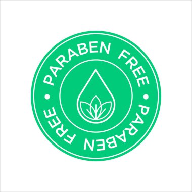 Paraben ücretsiz simge. İzole vektör çizim.