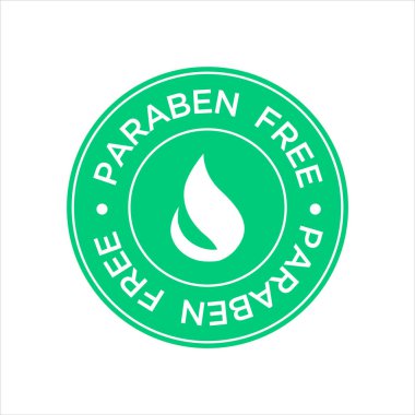 Paraben ücretsiz simge. İzole vektör çizim.