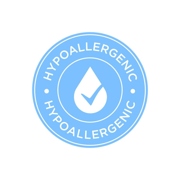 Hypoallergenic blue icon. Isolated vector illustration.