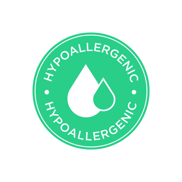 Hypoallergenic green icon. Isolated vector illustration.