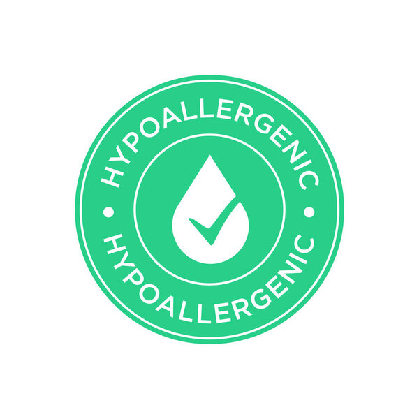 Hypoallergenic green icon. Isolated vector illustration.