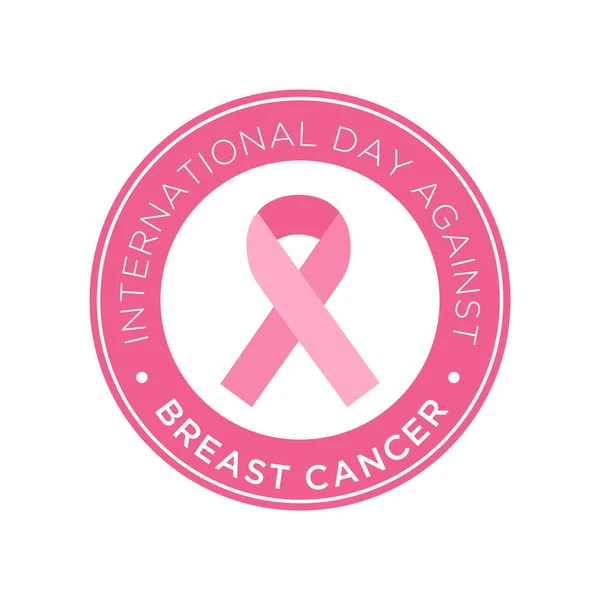 Międzynarodowy Dzień Walki Piersi Rak Stempel — Wektor stockowy