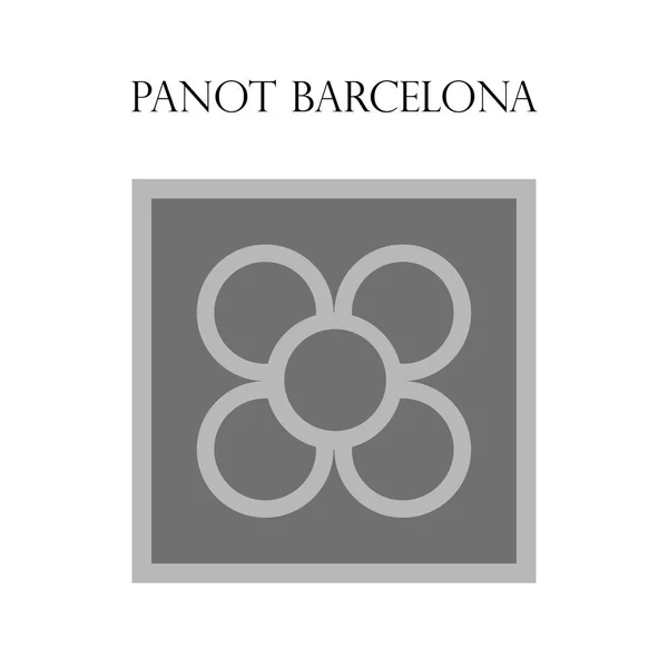 Panot Pavimento Hidráulico Típico Barcelona — Vector de stock