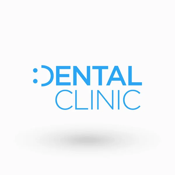 Logotipo Clínica Dental Isolar Ilustração Vetorial — Vetor de Stock