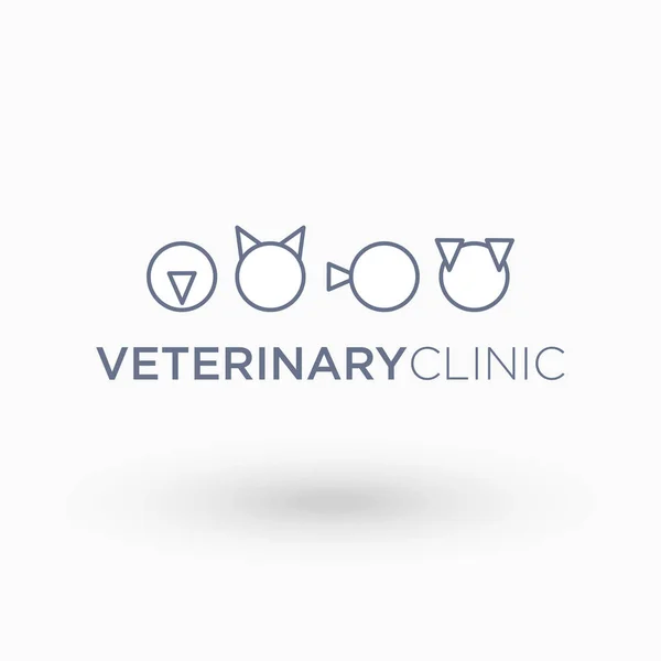 Логотип Ветеринарной Клиники Изолированная Векторная Иллюстрация — стоковый вектор